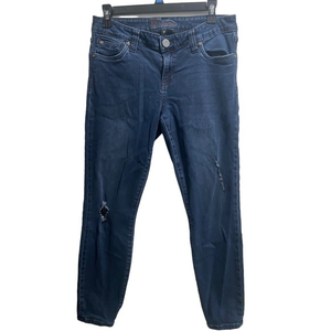 Kut from the Kloth Women Blue Dark Wash, High Rise Ankle Skinny Denim Jeans Sz 8